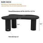 Cloud Shape Coffee Table for Living Room, Cute Accent Table with 3 Legs, Round Corner Irregular Side Table for Small Spaces, Easy to Assemble