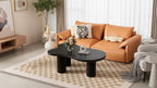 Cloud Shape Coffee Table for Living Room, Cute Accent Table with 3 Legs, Round Corner Irregular Side Table for Small Spaces, Easy to Assemble