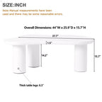Cloud Shape Coffee Table for Living Room, Cute Accent Table with 3 Legs, Round Corner Irregular Side Table for Small Spaces, Easy to Assemble