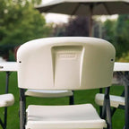 Light Commercial Loop Leg Folding Chair, 4 -Pack, White ()