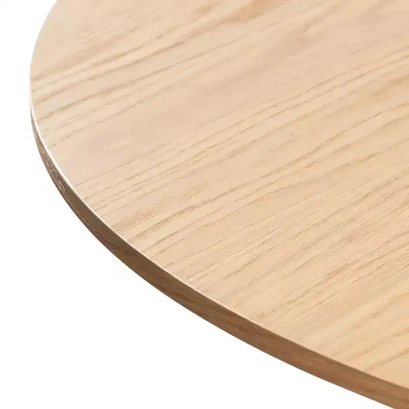 46 x 46 Farmhouse Kitchen Dining Room Table Furniture Round Oak Kitchen Table with Rattan Woven Legs for Kitchen Bar Living Room