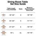 42 Black Solid Wood Farmhouse Dining Table Round Wood Top for Modern Dining Rooms & Family Gatherings