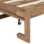Wood Twin Size Murphy Bed with Charging Station and a Drawer