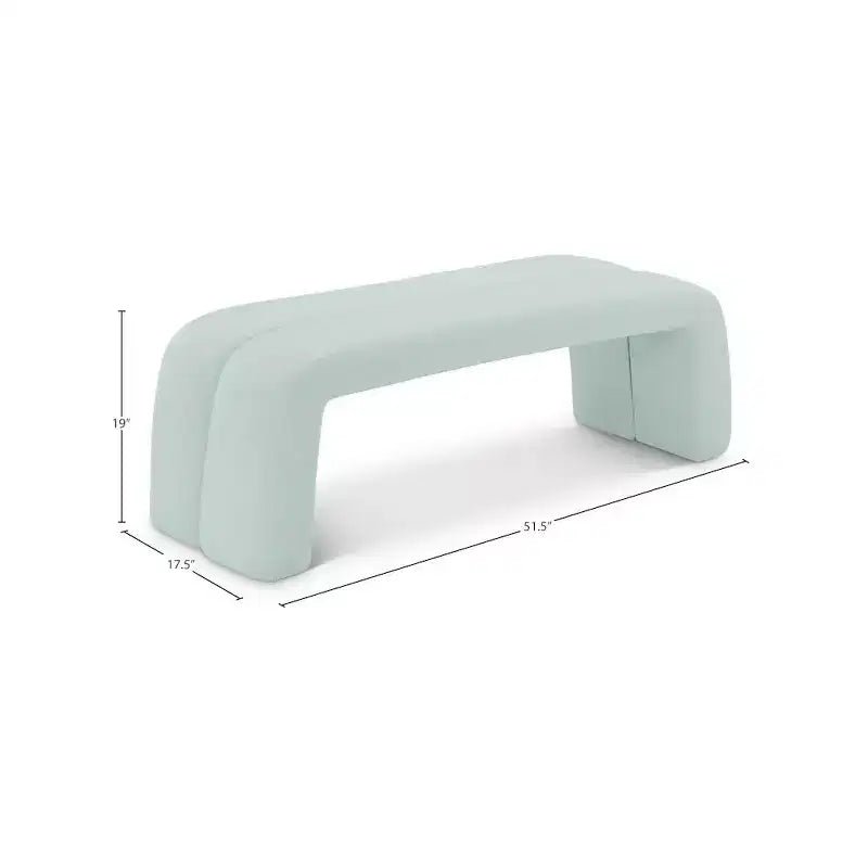Mint Vegan Leather Bench