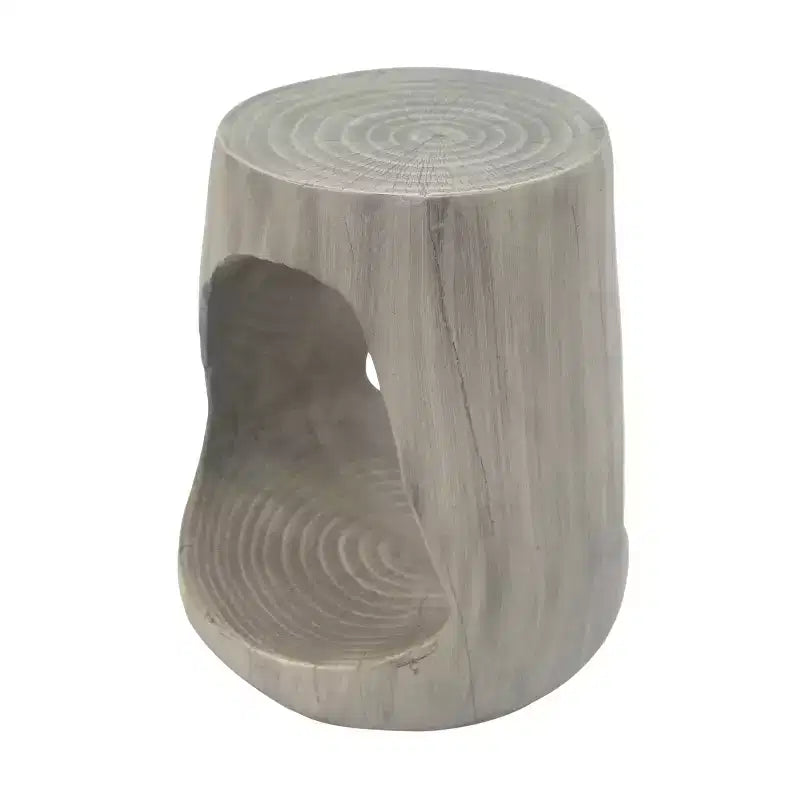 Hollow Console Table Wood Like Texture Gray Color for Living Room
