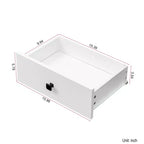 Bathroom Storage Cabinet Laundry Cabinet with 1 Storage Cabinet and 1 Drawer, White
