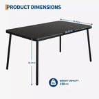 59 Tempered Glass Patio Dining Table