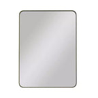 30x40 Inch Wall Mounted Black Rectangular Mirror Metal Framed Mirror