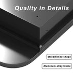 24 x 16 Bathroom Cabinet with Mirror Stainless Steel Frame and 2 Adjustable Shelves Wall Medicine Cabinets Mirrors Rectangle Recessed Black
