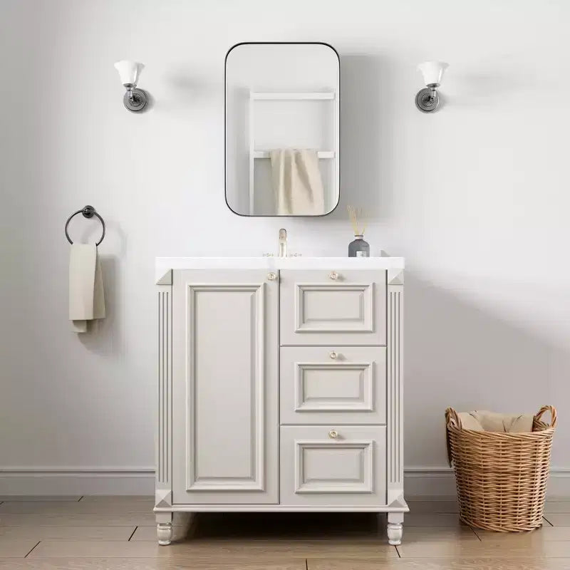24 x 16 Bathroom Cabinet with Mirror Stainless Steel Frame and 2 Adjustable Shelves Wall Medicine Cabinets Mirrors Rectangle Recessed Black