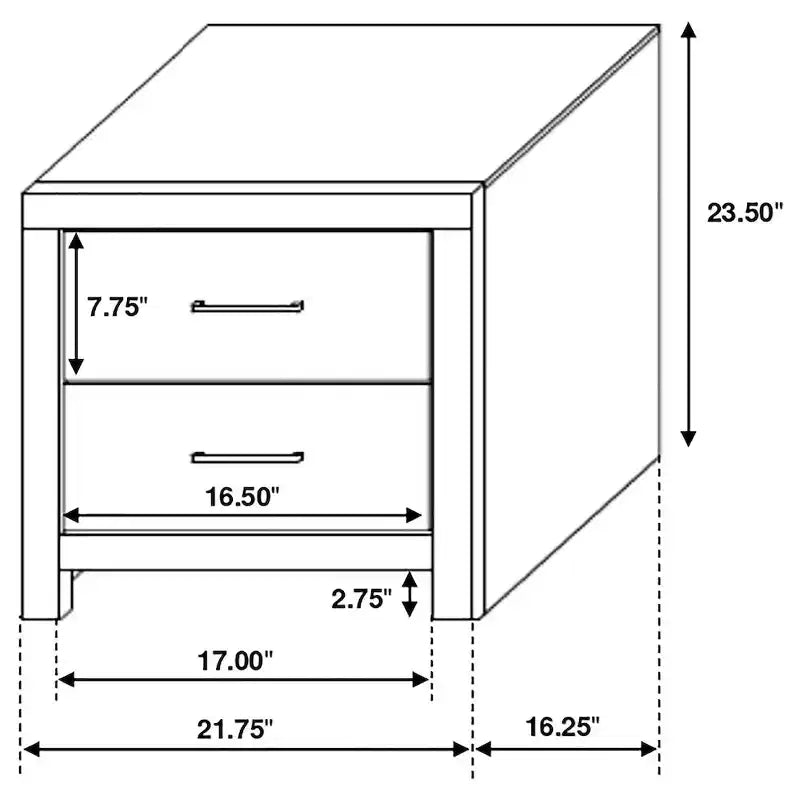 2-drawer Nightstand