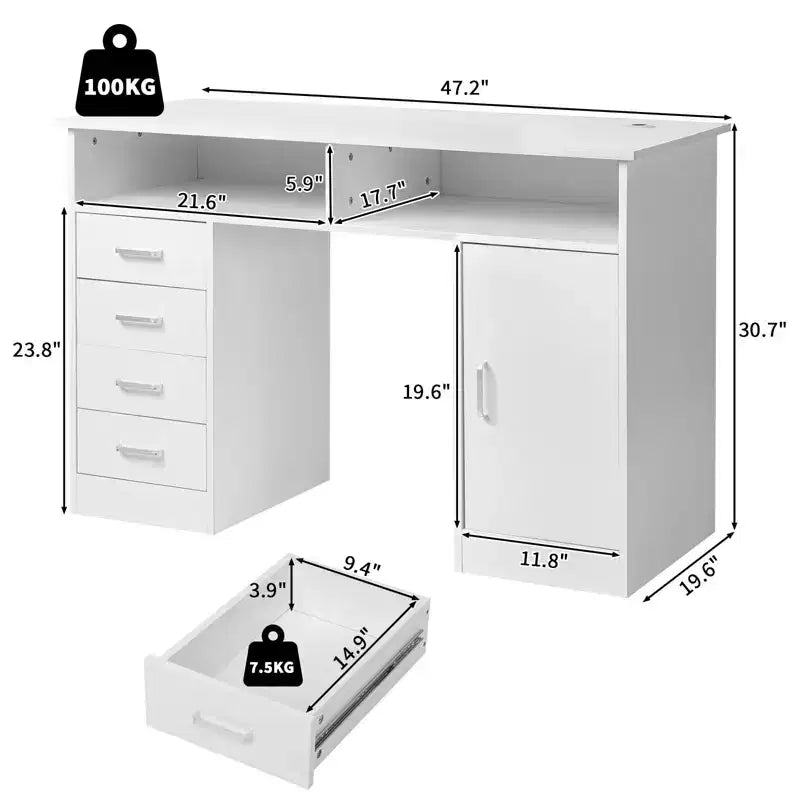White Computer Desk