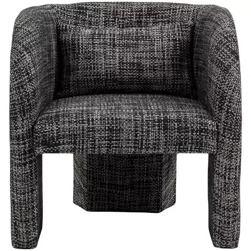 Weaved Polyester Fabric Accent Chair