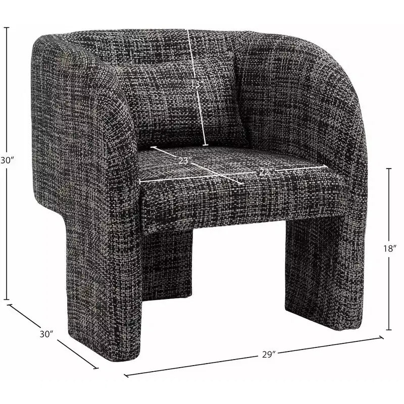 Weaved Polyester Fabric Accent Chair