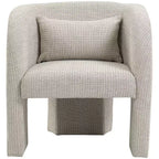 Weaved Polyester Fabric Accent Chair