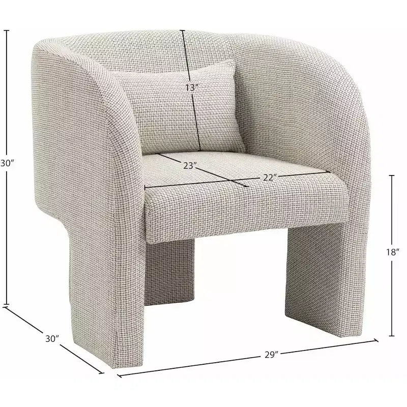 Weaved Polyester Fabric Accent Chair
