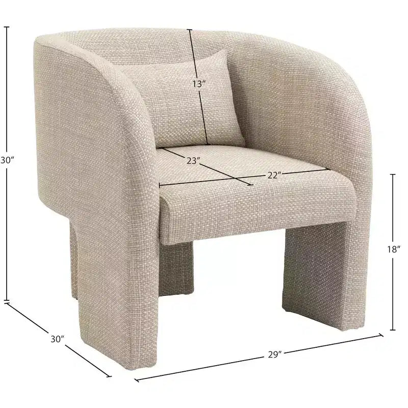 Weaved Polyester Fabric Accent Chair