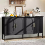 Gabinete buffet de 59 pulgadas de ancho con función de almacenamiento, gabinete de cocina, mesa consola de madera, gabinete decorativo para barra de café en comedor  