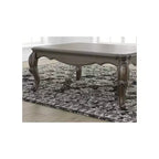 Couchtisch mit dunkelbraunem Finish und Cabriole-Beinen  