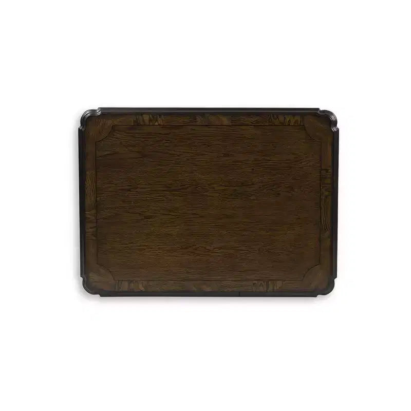 Couchtisch mit dunkelbraunem Finish und Cabriole-Beinen  
