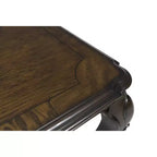 Couchtisch mit dunkelbraunem Finish und Cabriole-Beinen  