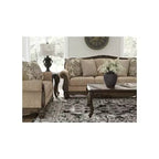 Couchtisch mit dunkelbraunem Finish und Cabriole-Beinen  