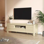63 TV Stand with Doors and Cabinet, Farmhouse Entertainment Center, Entertainment Stand for TVs Up to 70, TV Console for Living Room, Bedroom