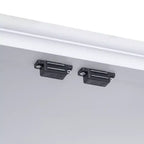 Modern Wood Tall Bathroom Storage Cabinet with Double Doors, Adjustable Shelf and 2 Drawers