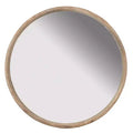 28 Inch Round Wood Wall Mirror