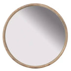 28 Inch Round Wood Wall Mirror