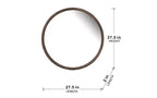 28 Inch Round Wood Wall Mirror